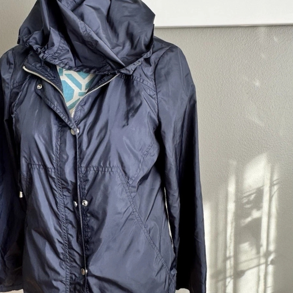 Women's Navy Hooded Jacket
